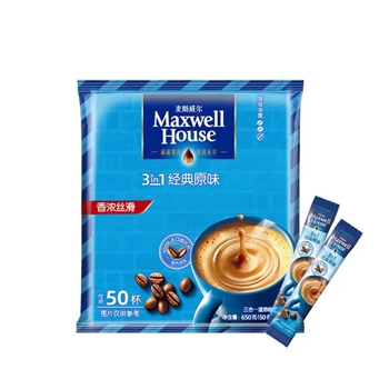 咖啡-麦斯威尔三合一经典原味50条（13克*50）