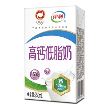 伊利 高钙低脂牛奶250ml*21盒/箱 增加25%钙 