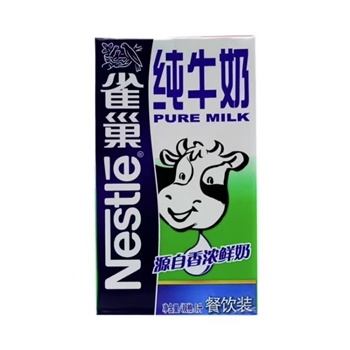 雀巢（Nestle）全脂纯牛奶餐饮装适合制作奶茶咖啡烘焙原料1L装 1箱（12盒）